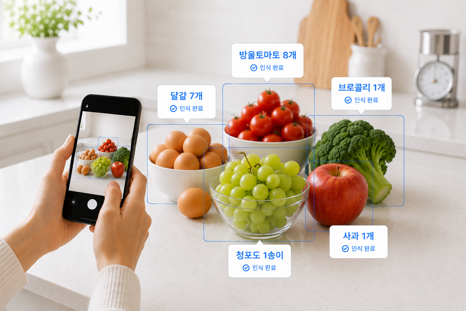 사진 인식 기능 예시 이미지